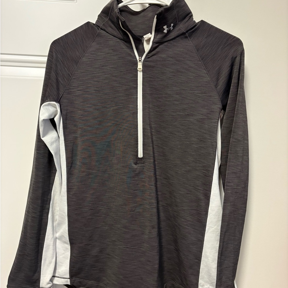 Under Armour Charcoal and White ColdGear Pullover